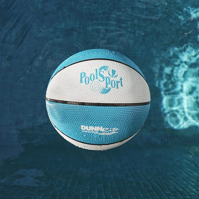 DUNNRite Products 7.75" Diameter Pool Sport Midsize Blue B150 Pool and Lake Water Basketball, Waterproof - Image 2